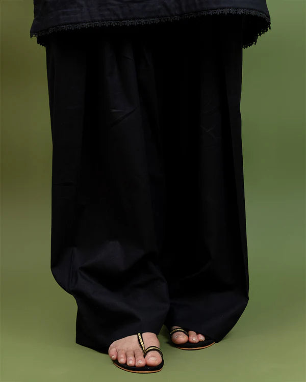 Binaf - Bottoms - Black Farshi Shalwar - B1
