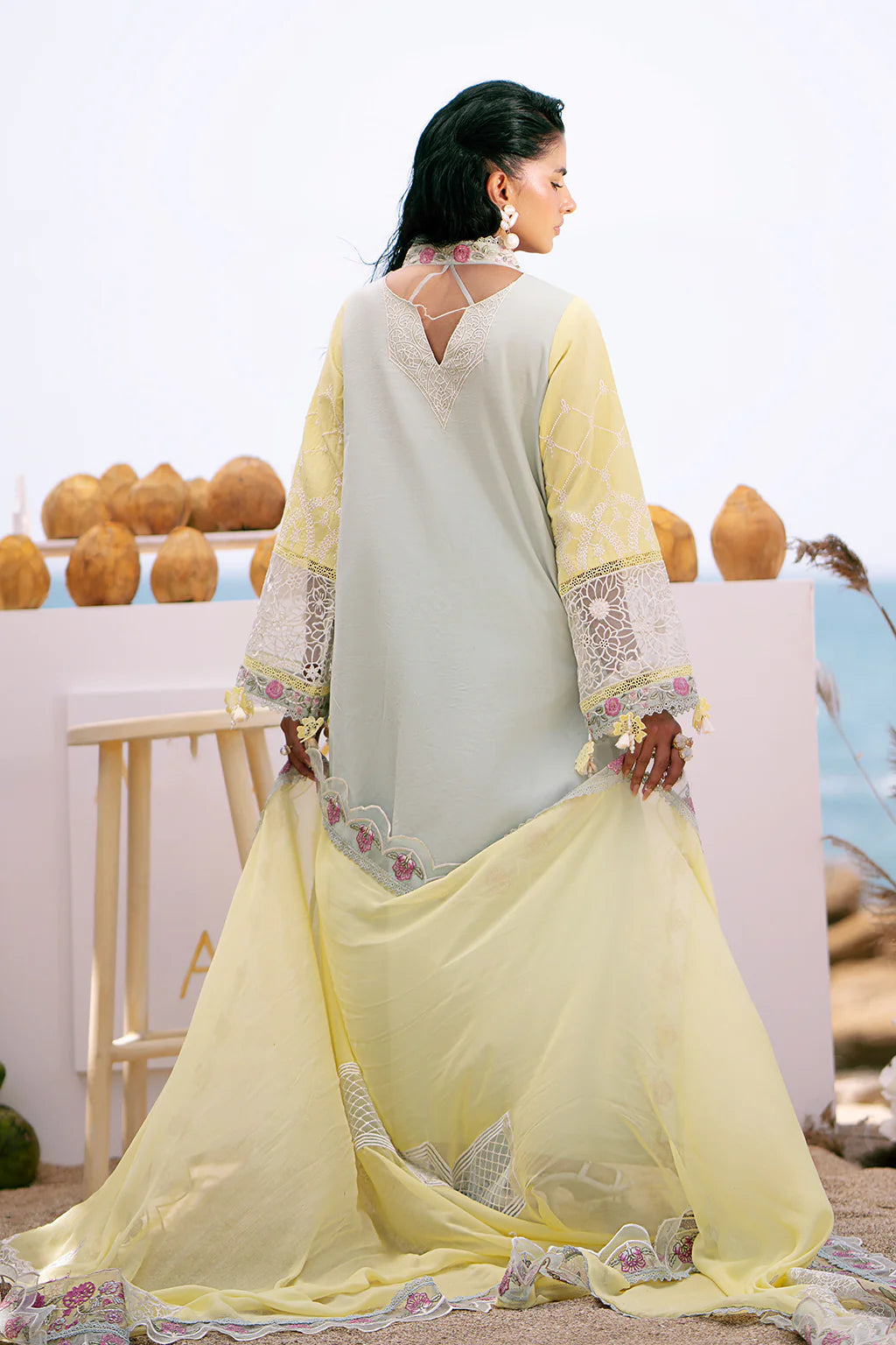 Dastan Luxury Lawn'25 by AJR - AZURE