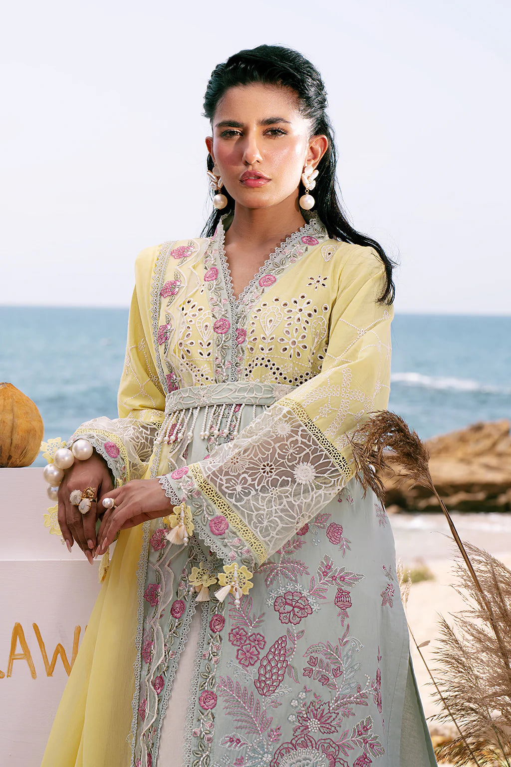 Dastan Luxury Lawn'25 by AJR - AZURE