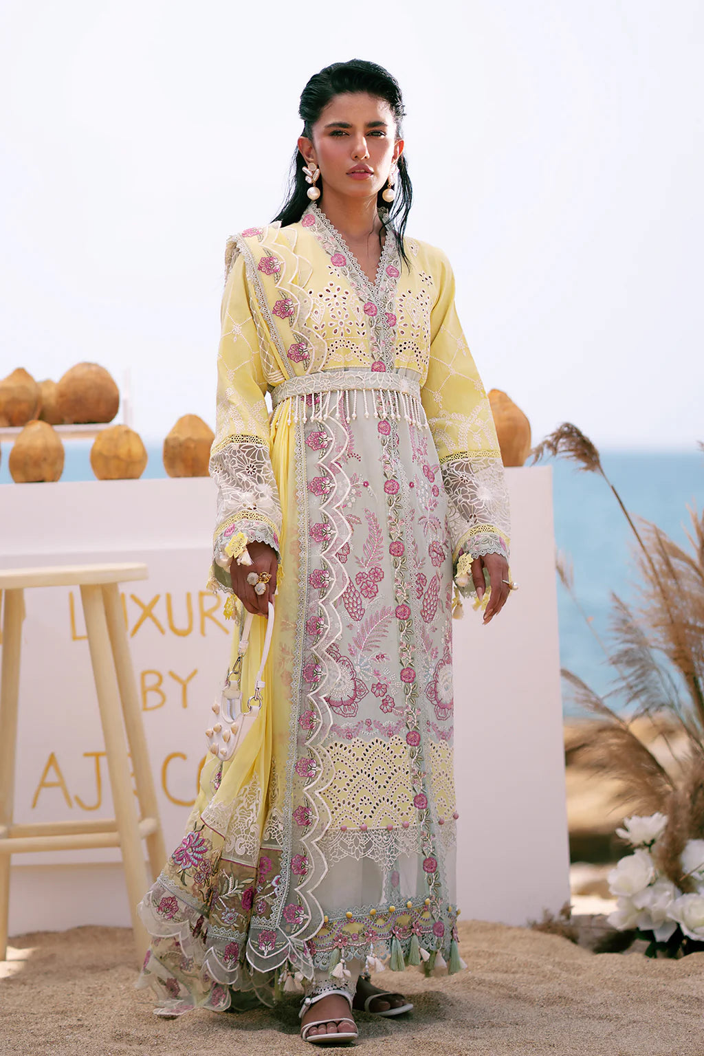Dastan Luxury Lawn'25 by AJR - AZURE