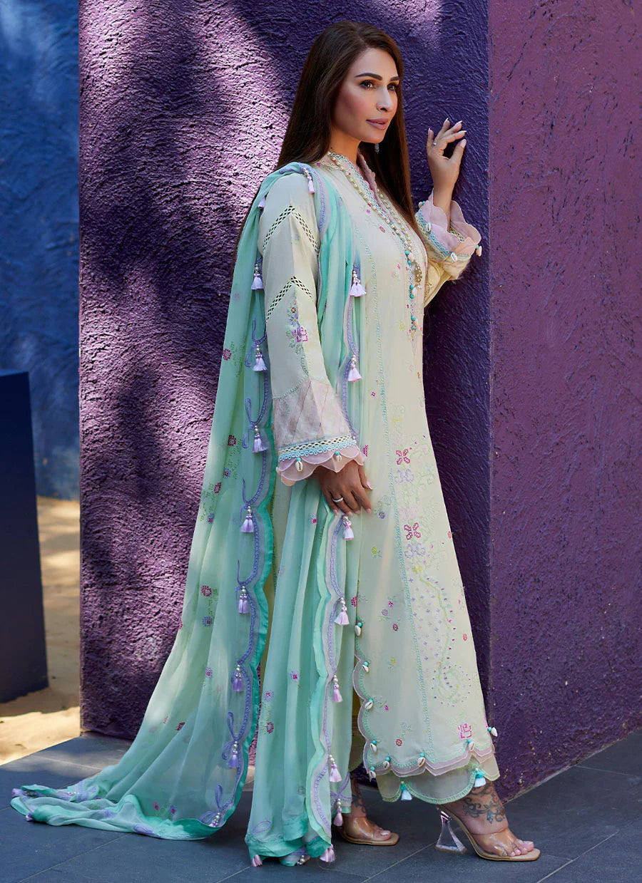 Suay Luxury Unstitched'24 by Farah Talib Aziz - Vaia Yellow