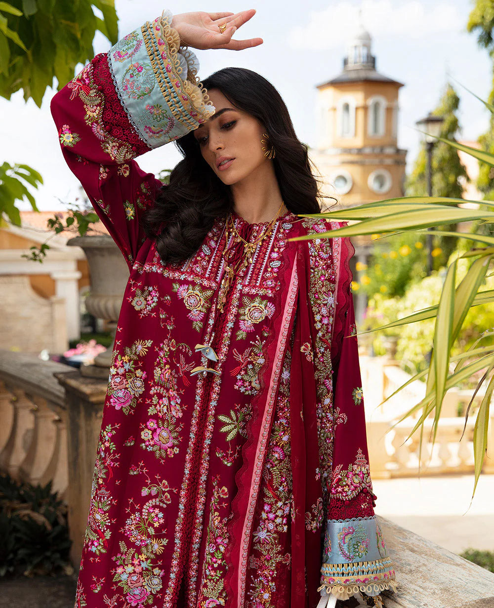 Eid Luxury Lawn'24 by Republic Womenswear - Rouge (D8-A)
