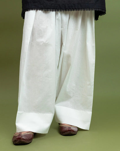 Binaf - Bottoms - White Shalwar - W1