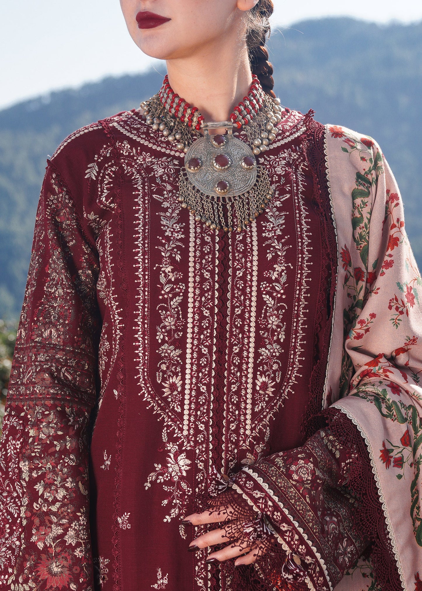 Winter Shawl'24 by Hussain Rehar - Zaran