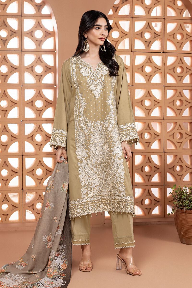 Khaadi  3pc - BCA240402 BEIGE