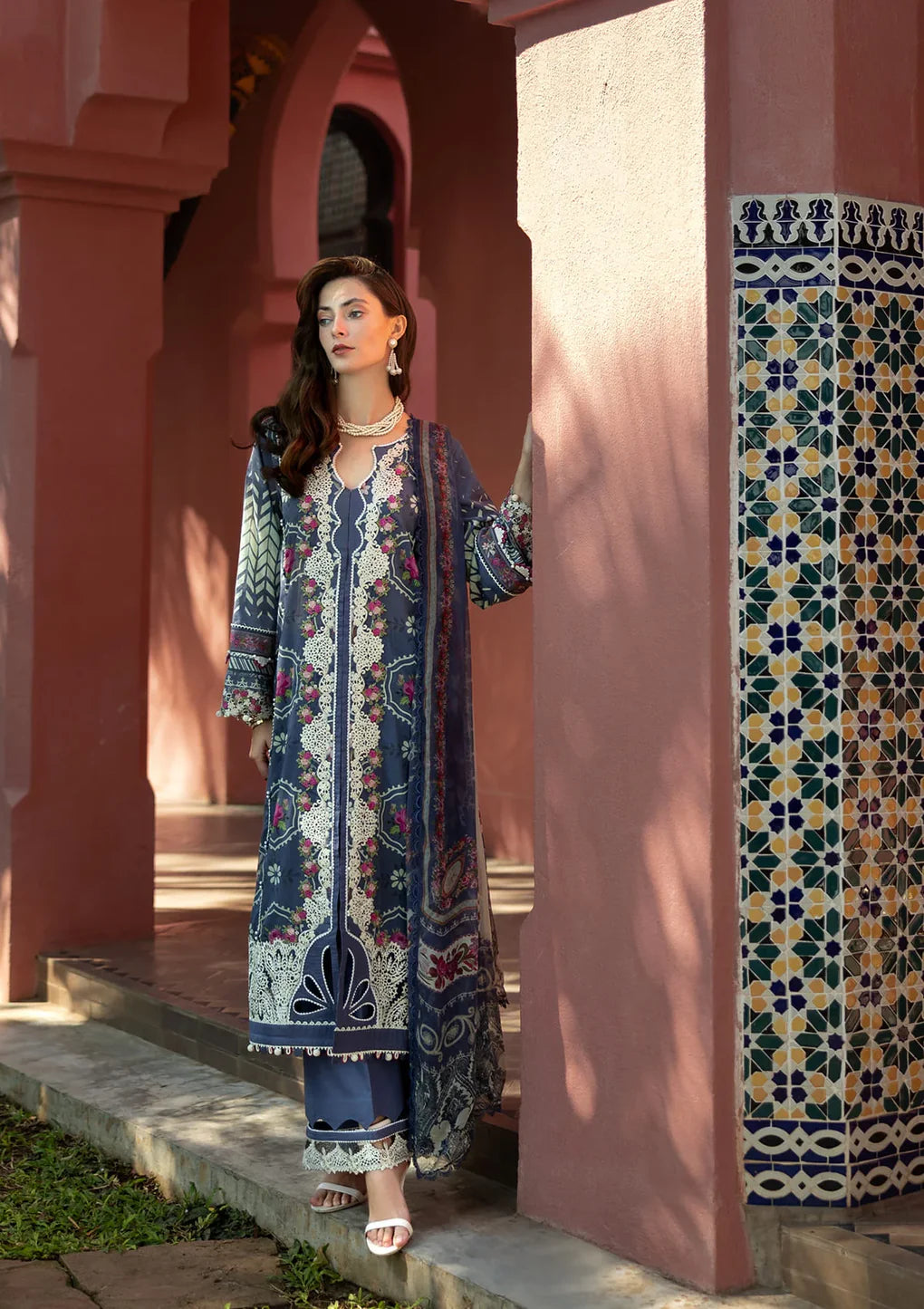 Signature Embroidered Lawn 2025 - ETS-04A SYLVIE