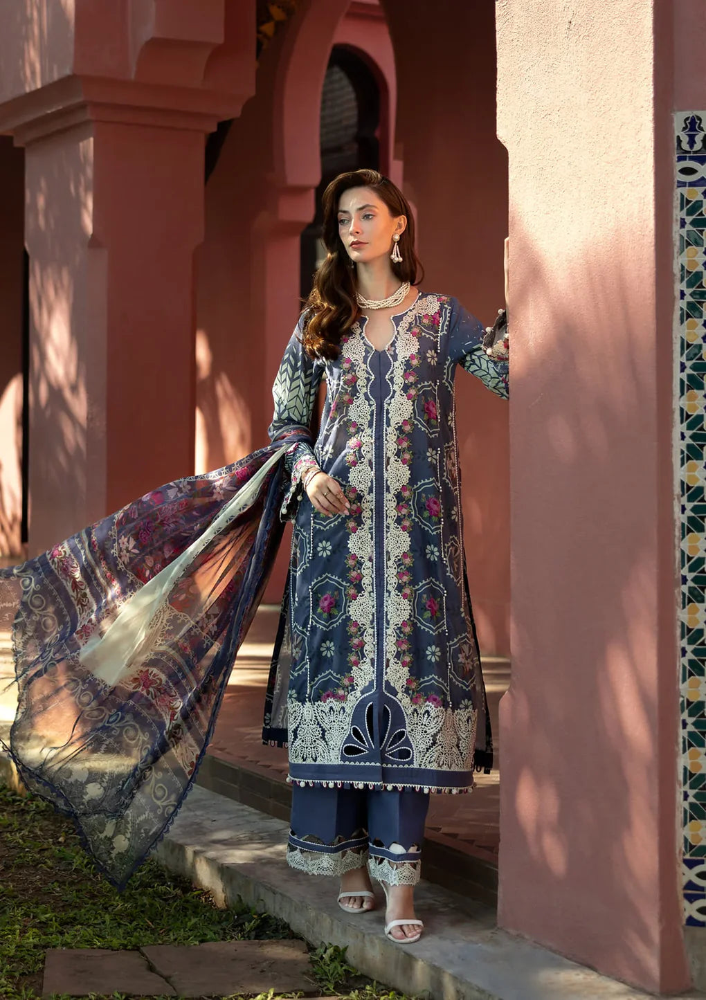 Signature Embroidered Lawn 2025 - ETS-04A SYLVIE