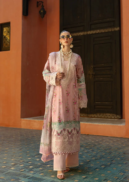 Signature Embroidered Lawn 2025 - ETS-01B PINK PETAL