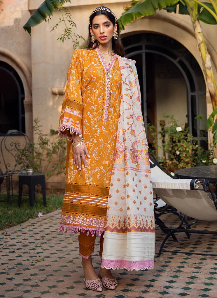 Farah Talib Aziz Lawn 2023 - Menara Mustard (RESTOCKED)