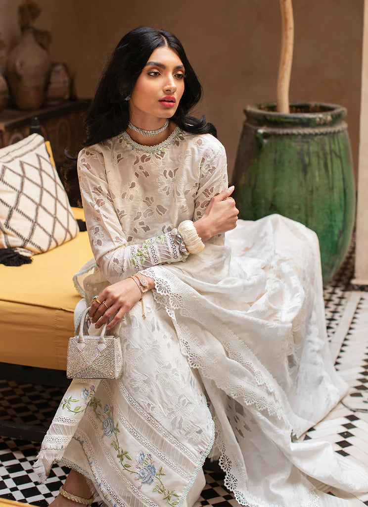 Farah Talib Aziz Lawn 2023 - Ourika Ivory (RESTOCKED)