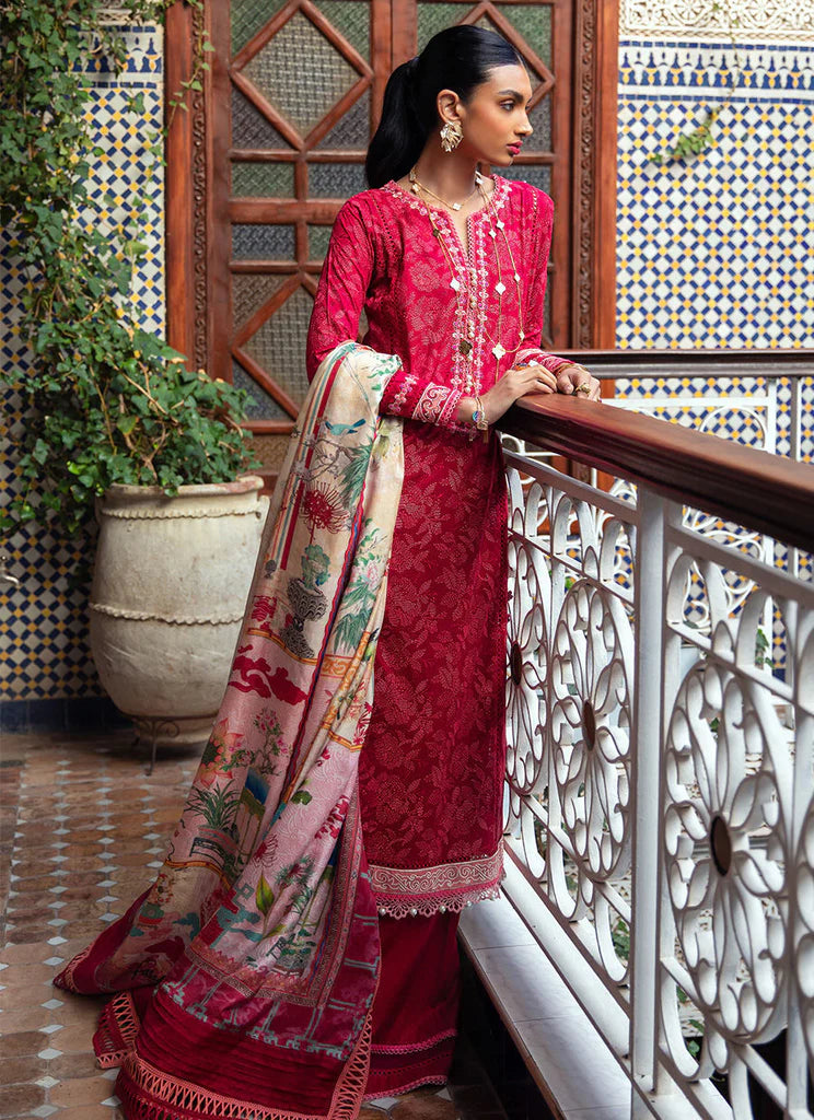 Farah Talib Aziz Lawn 2023 - Zeitoun Red (RESTOCKED)