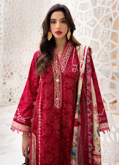 Farah Talib Aziz Lawn 2023 - Zeitoun Red (RESTOCKED)