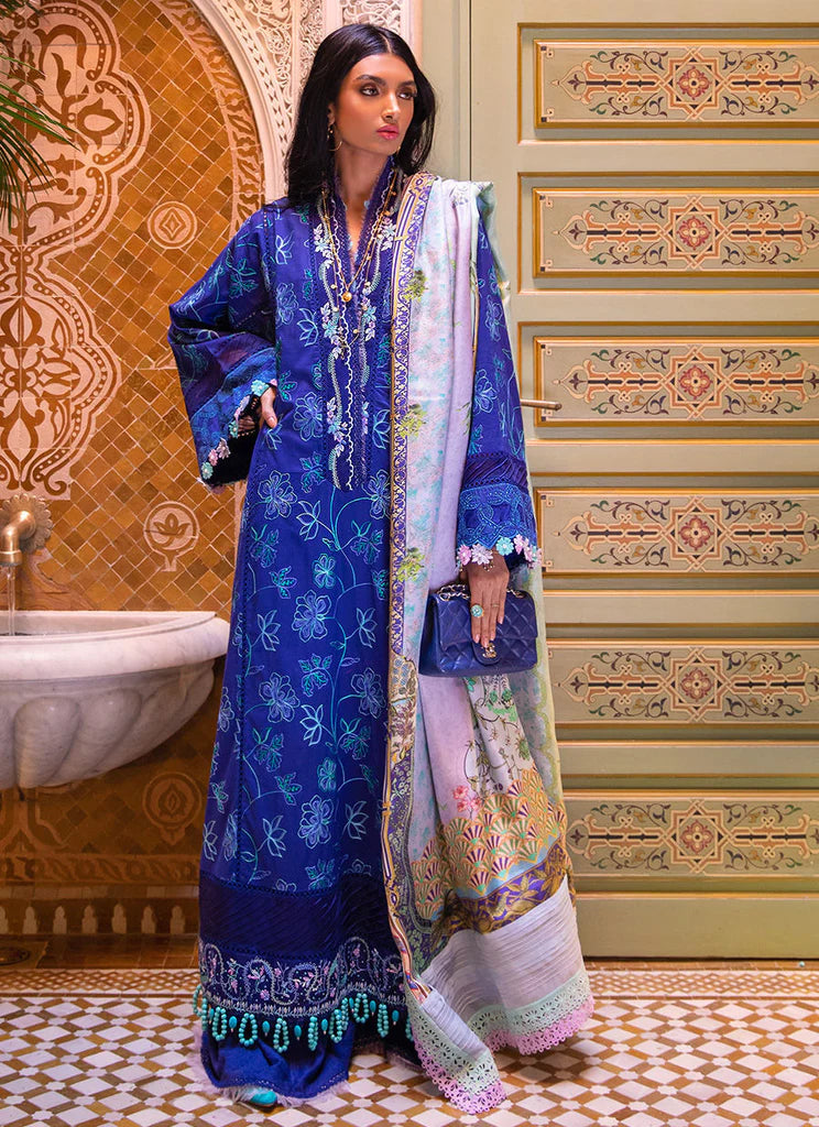 Farah Talib Aziz Lawn 2023 - Jardin Blue (RESTOCKED)