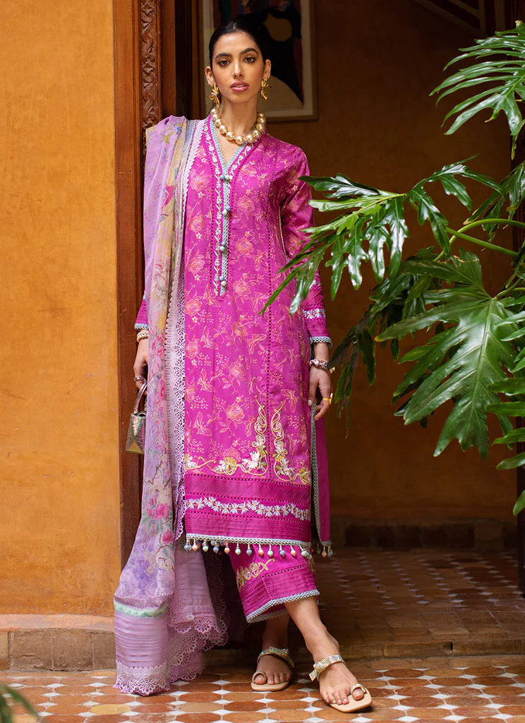 Farah Talib Aziz Lawn 2023 - Marrakech Magenta (RESTOCKED)