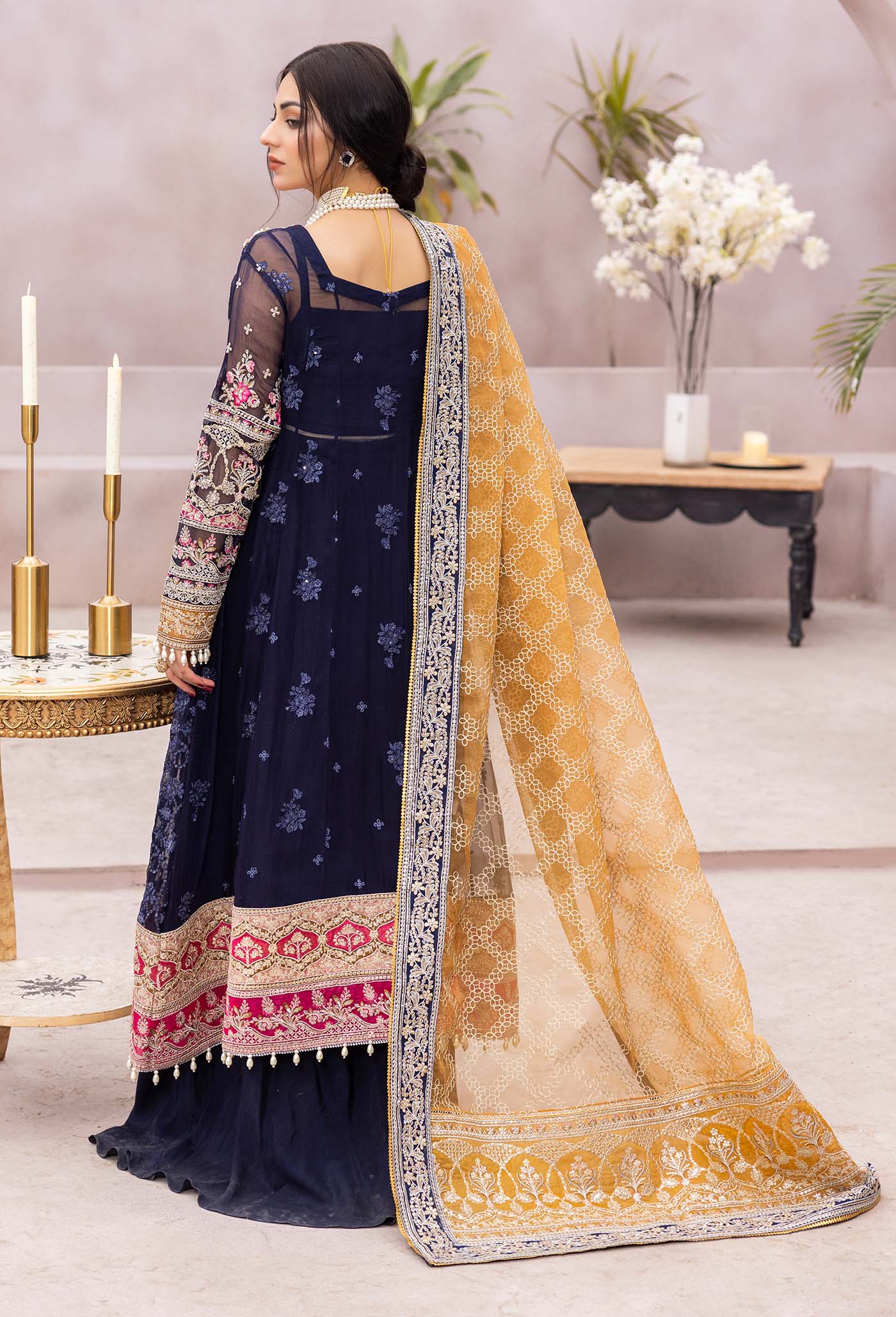 Adan's Libas - Luxury Embroidered Chiffon'24- Shehnai