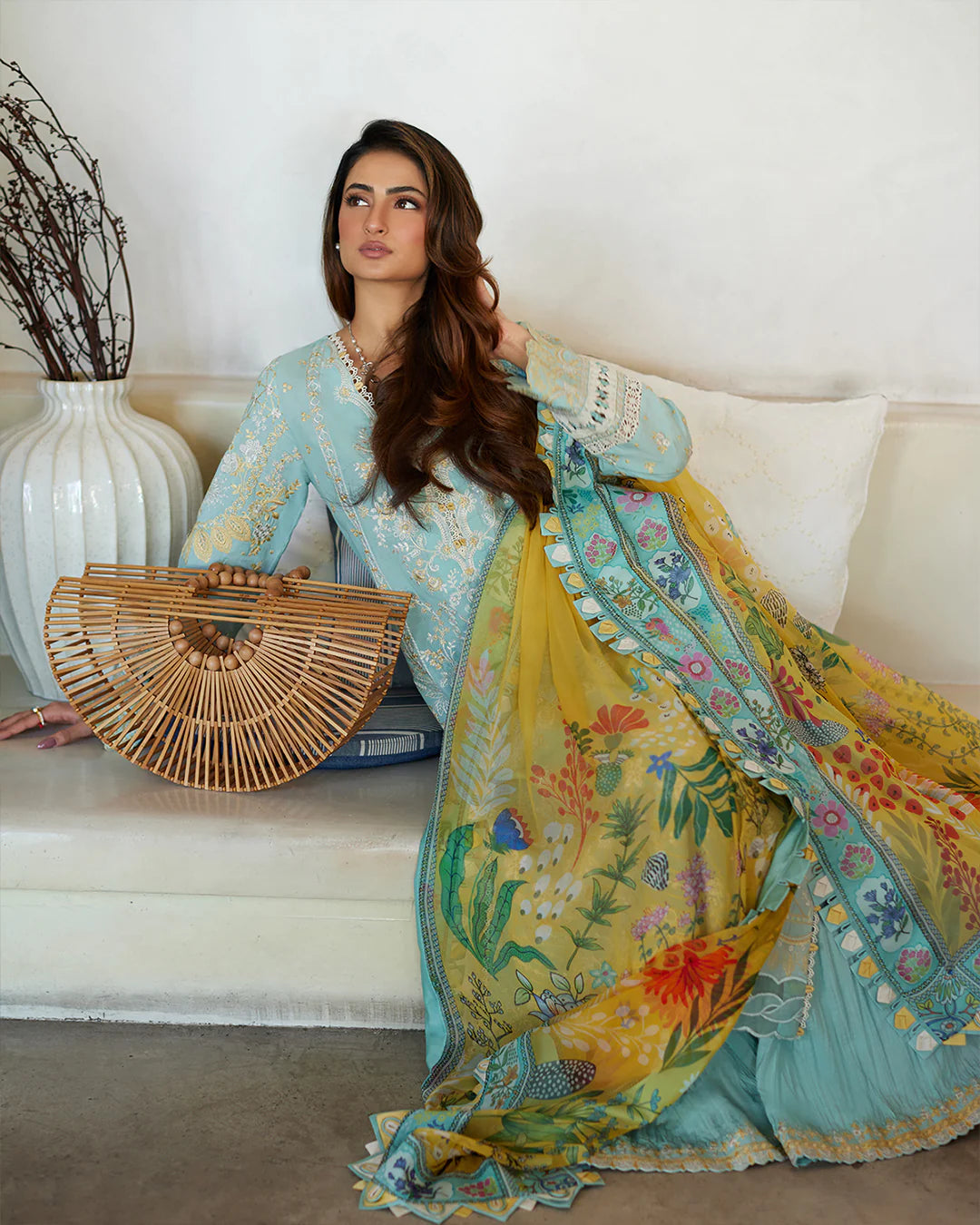 Luxury Lawn 2024 by Faiza Saqlain - Galina