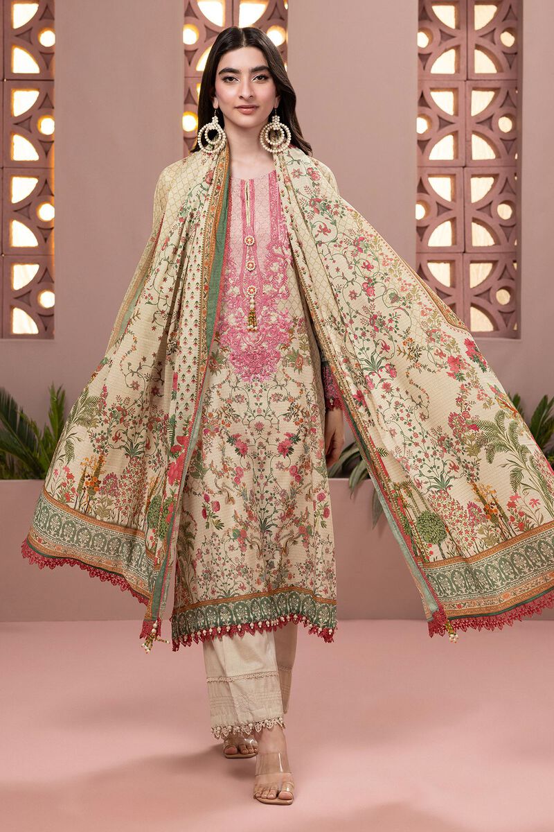 Khaadi  3pc - BME240403 Beige