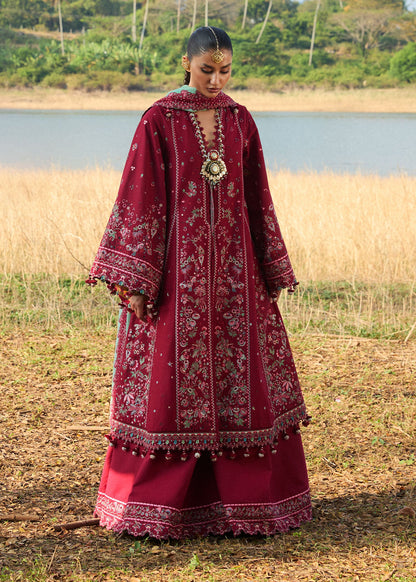 Hussain Rehar - Luxury Lawn'25 - Mahogany