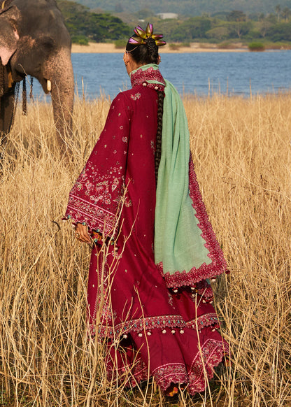 Hussain Rehar - Luxury Lawn'25 - Mahogany