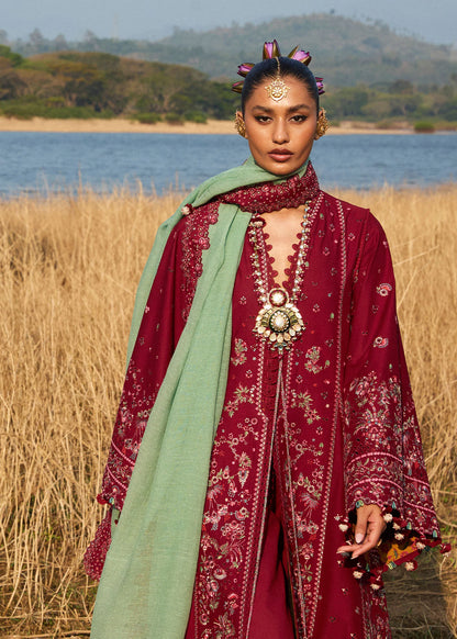 Hussain Rehar - Luxury Lawn'25 - Mahogany